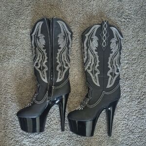 Ellie womens 709-dallas Western Boot, Black